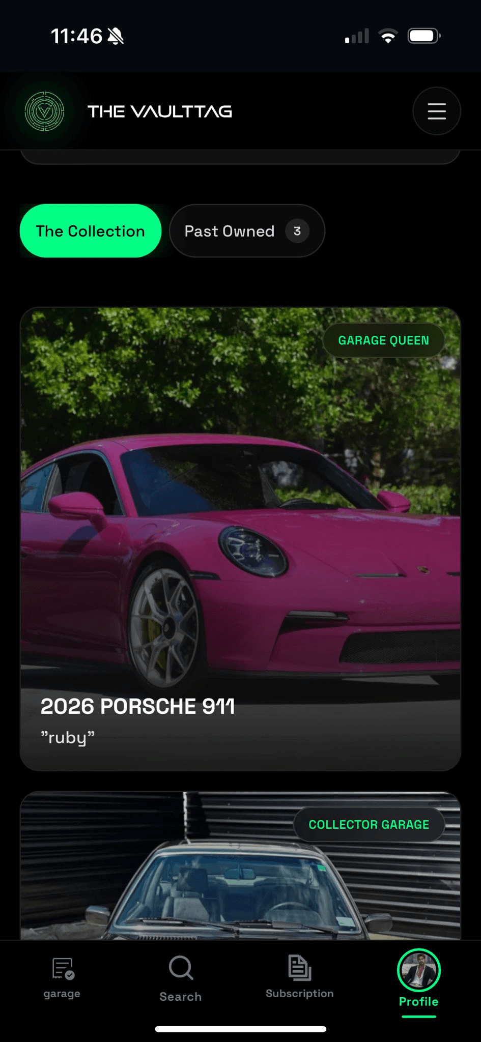 Vaulttag app — garage collection